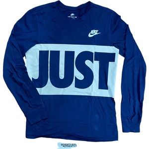Nike "Just Do It" Navy Long Sleeve Tee